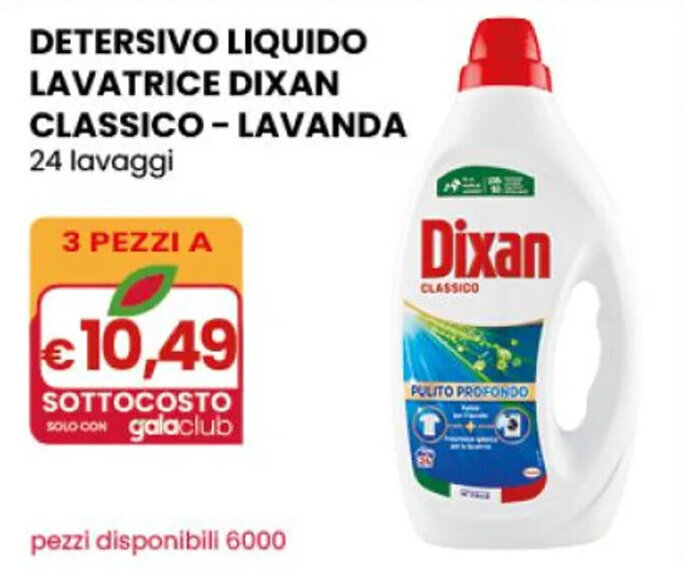 DETERSIVO LIQUIDO LAVATRICE DIXAN CLASSICO LAVANDA 24 Lavaggi Offerta