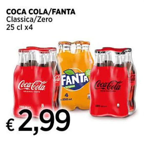 Offerta COCA COLA FANTA Classica Zero 25 Cl X4 Nel Volantino Di Ipercoop