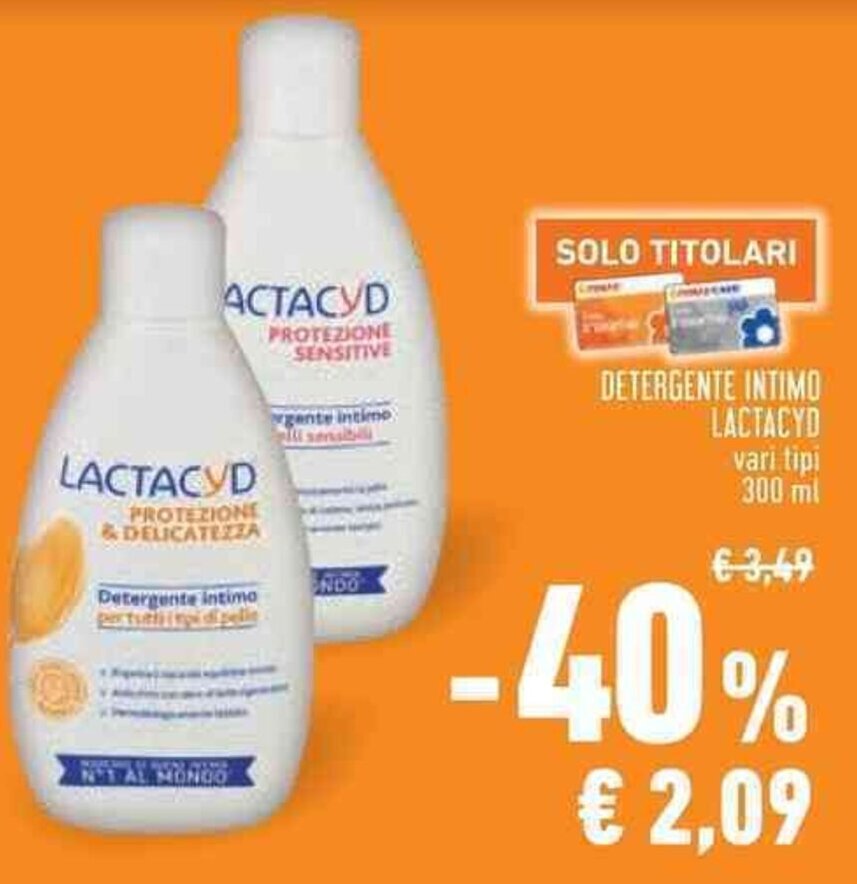 DETERGENTE INTIMO LACTACYD Vari Tipi 300 Ml Offerta Di Conad