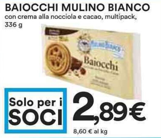 Offerta Baiocchi Mulino Bianco Con Crema Alla Nocciola E Cacao