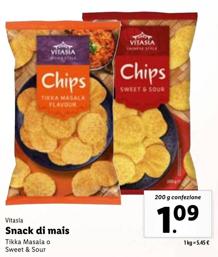 Vitasia Snack Di Mais 200 G Confezione Offerta Di Lidl