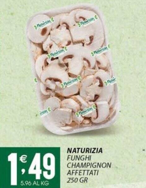 NATURIZIA FUNGHI CHAMPIGNON AFFETTATI 250 GR Offerta Di Sisa