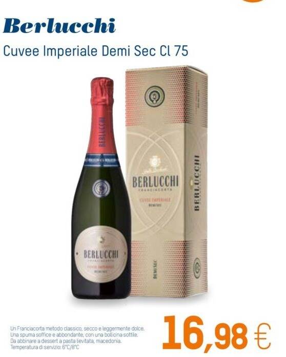 Berlucchi Cuvee Imperiale Demi Sec Cl Offerta Di Sole