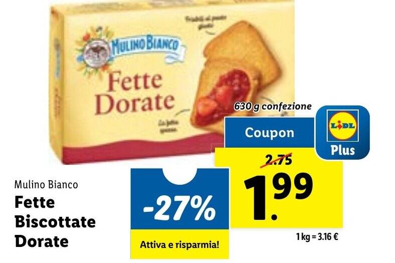 Mulino Bianco Fette Biscottate Dorate G Confezione Offerta Di Lidl