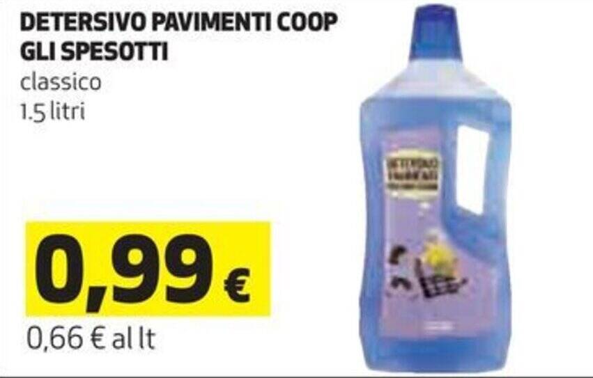 Offerta Detersivo Pavimenti Coop Gli Spesotti Classico Litri Nel