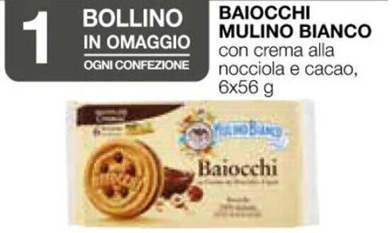 Baiocchi Mulino Bianco Con Crema Alla Nocciola E Cacao X G Offerta