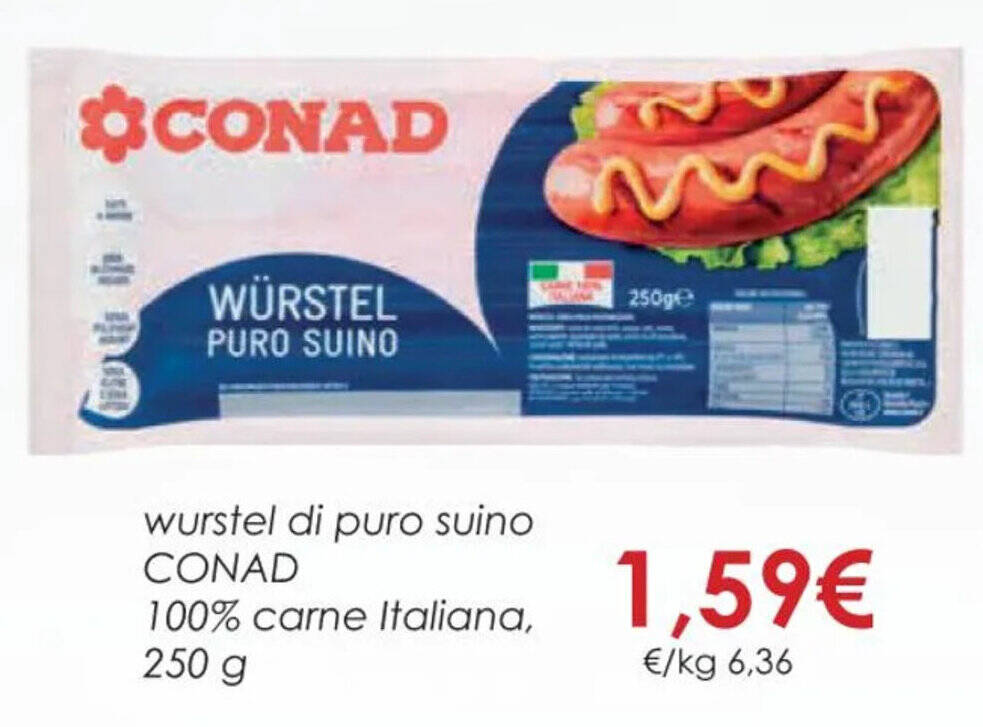 Wurstel Di Puro Suino Conad G Offerta Di Conad