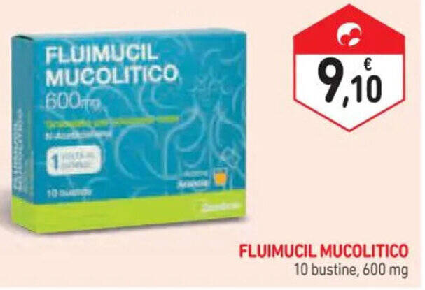 Offerta FLUIMUCIL MUCOLITICO 10 Bustine 600 Mg Nel Volantino Di Conad