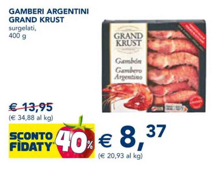 Gamberi Argentini Grand Krust Surgelati G Offerta Di Esselunga