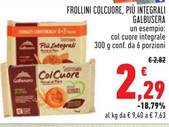 Frollini Colcuore Pi Integrali Galbusera Natura Un Esempio Col Cuore