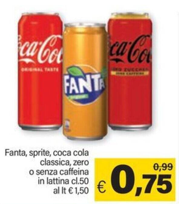 Offerta Fanta Sprite Coca Cola Classica Zero O Senza Caffeina In