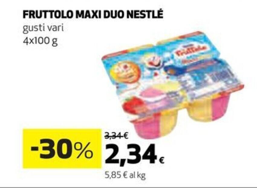 FRUTTOLO MAXI DUO NESTLÉ gusti vari 4x100 g offerta di Coop