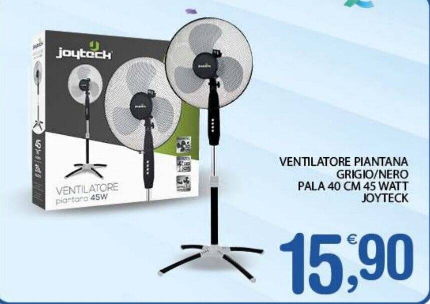 Ventilatore Piantana Grigio Nero Pala Cm Watt Joyteck Offerta Di