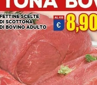 Fettine Scelte Di Scottona Di Bovino Adulto Offerta Di Vivo Supermercati