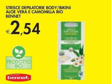 Offerta STRISCE DEPILATORIE BODY BIKINI ALOE VERA E CAMOMILLA BIO