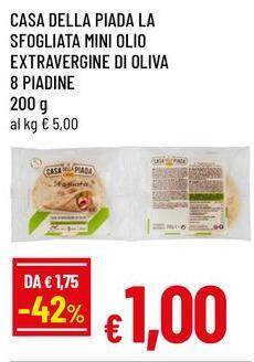 Offerta Casa Della Piada La Sfogliata Mini Olio Extravergine Di Oliva