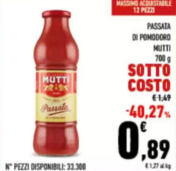 Offerta Passata Di Pomodoro Mutti G Nel Volantino Di Conad City