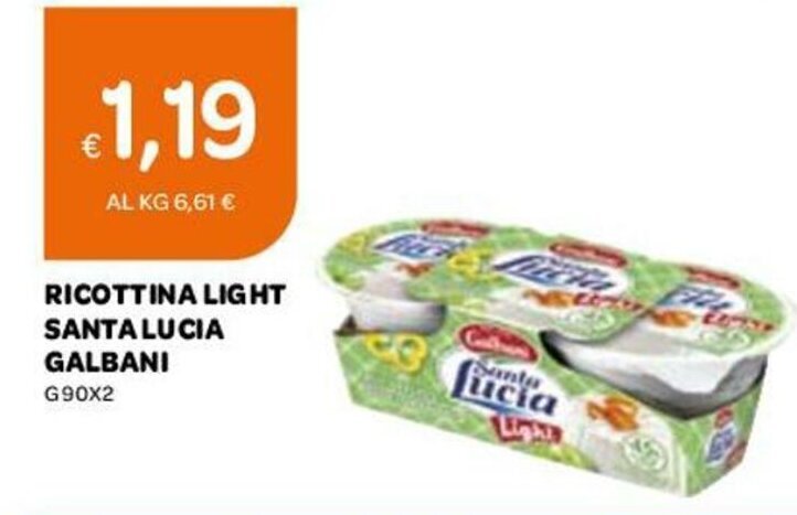 Galbani Santa Lucia Ricottina Light G X Offerta Di Ekom