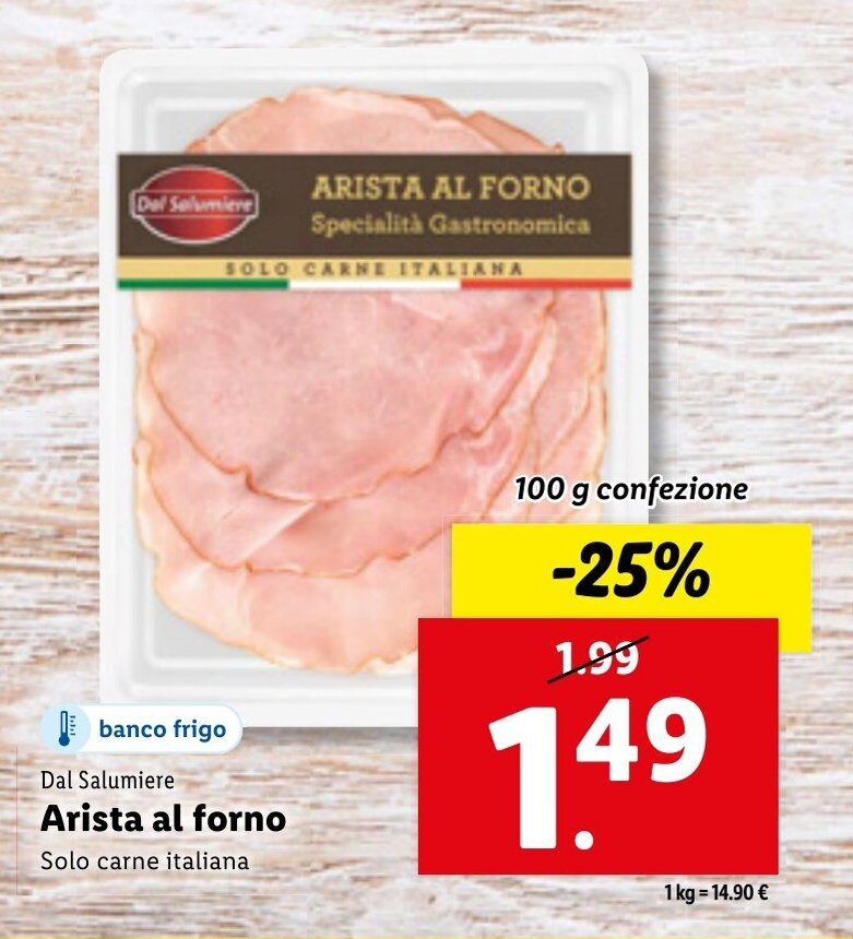 Dal Salumiere Arista Al Forno G Offerta Di Lidl