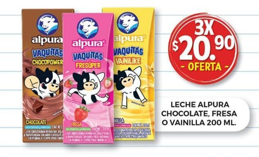 Leche Alpura Chocolate Fresa O Vainilla X Ml Oferta En Subodega