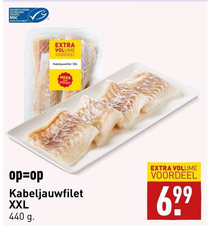 Kabeljauwfilet Xxl G Aanbieding Bij Aldi