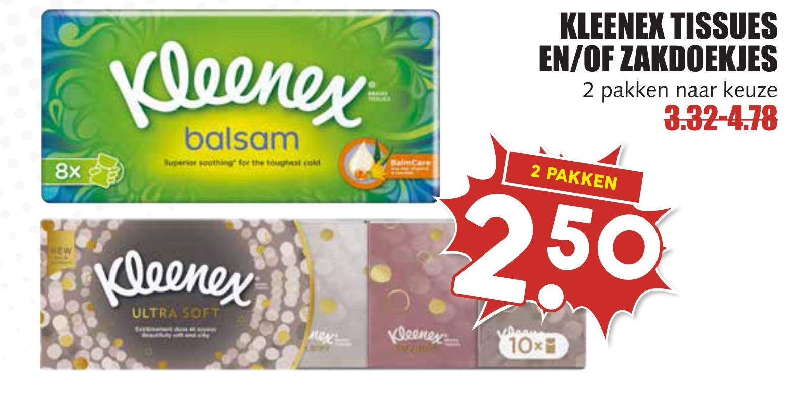 Kleenex Tissues En Of Zakdoekjes Aanbieding Bij Mcd Supermarkt