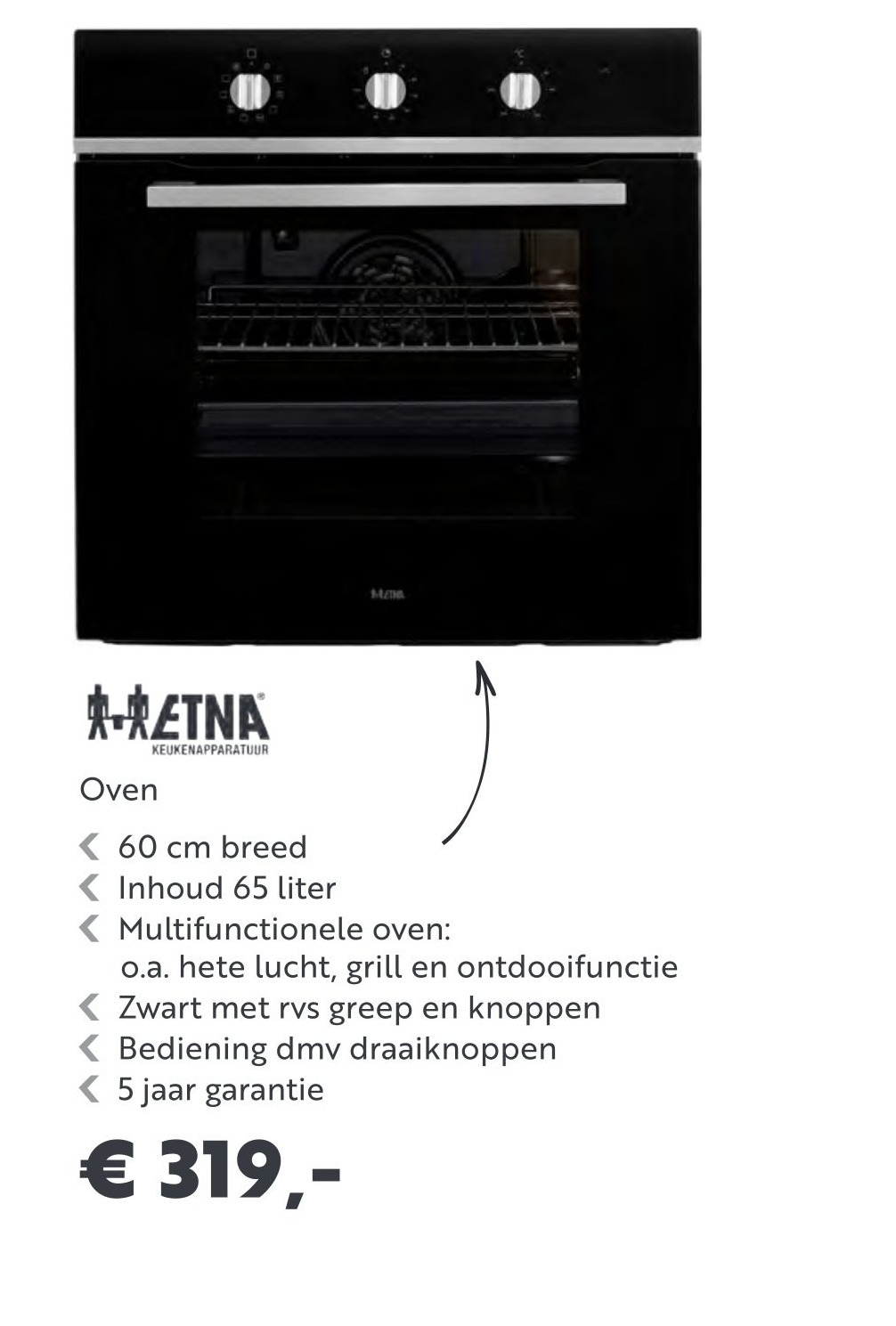 Etna Oven Aanbieding Bij Superkeukens