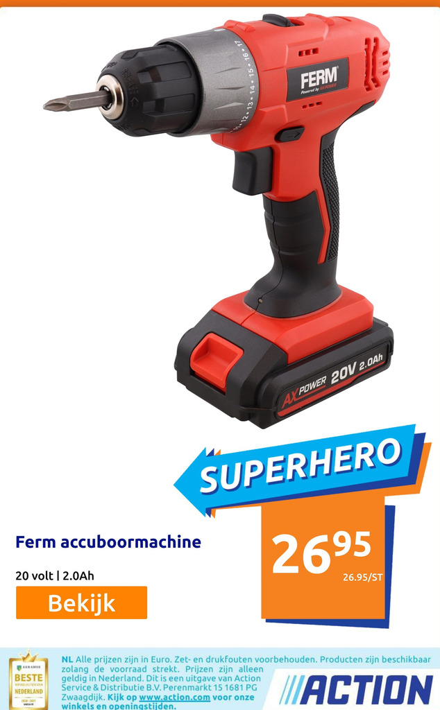 Ferm Accuboormachine Aanbieding Bij Action