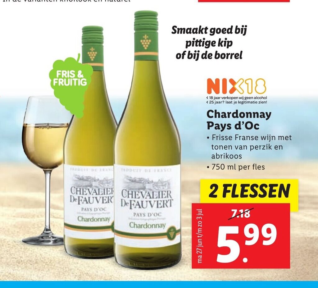 Chardonnay Pays D Oc Ml Flessen Aanbieding Bij Lidl