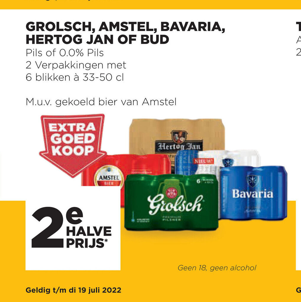 Grolsch Amstel Bavaria Hertog Jan Of Bud 2 Verpakkingen Met 6