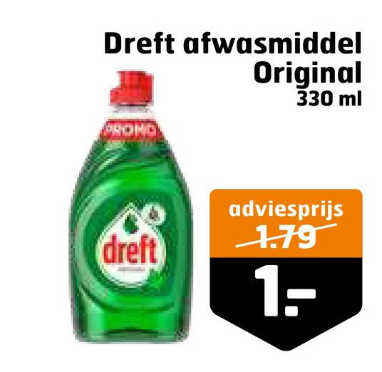 Dreft Afwasmiddel Original Aanbieding Bij Trekpleister