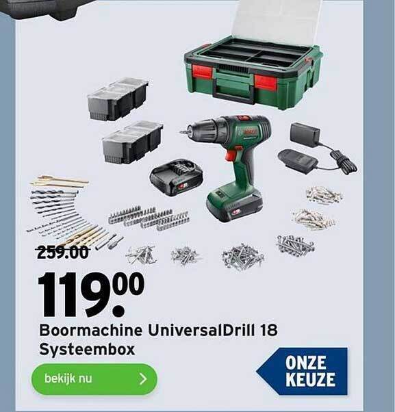 Bosch Boormachine Universaldrill Systeembox Aanbieding Bij Gamma