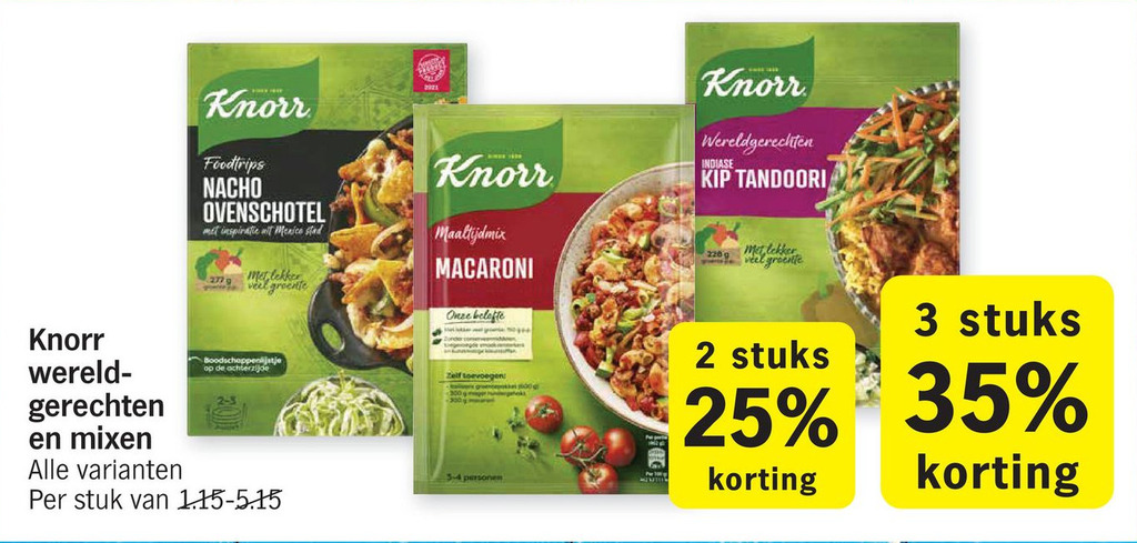 Knorr Wereld Gerechten En Mixen Aanbieding Bij Albert Heijn