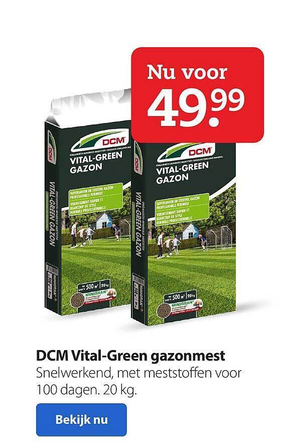 Dcm Vital Green Gazonmest Aanbieding Bij Boerenbond