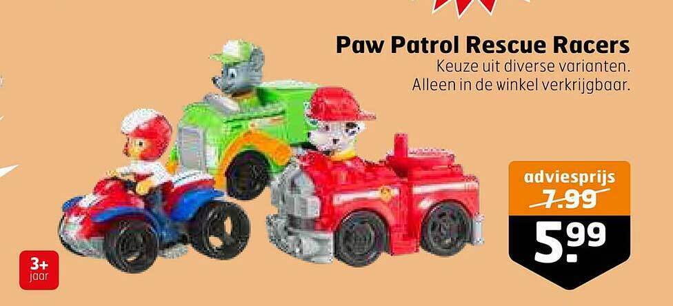 Paw Patrol Rescue Racers Aanbieding Bij Trekpleister