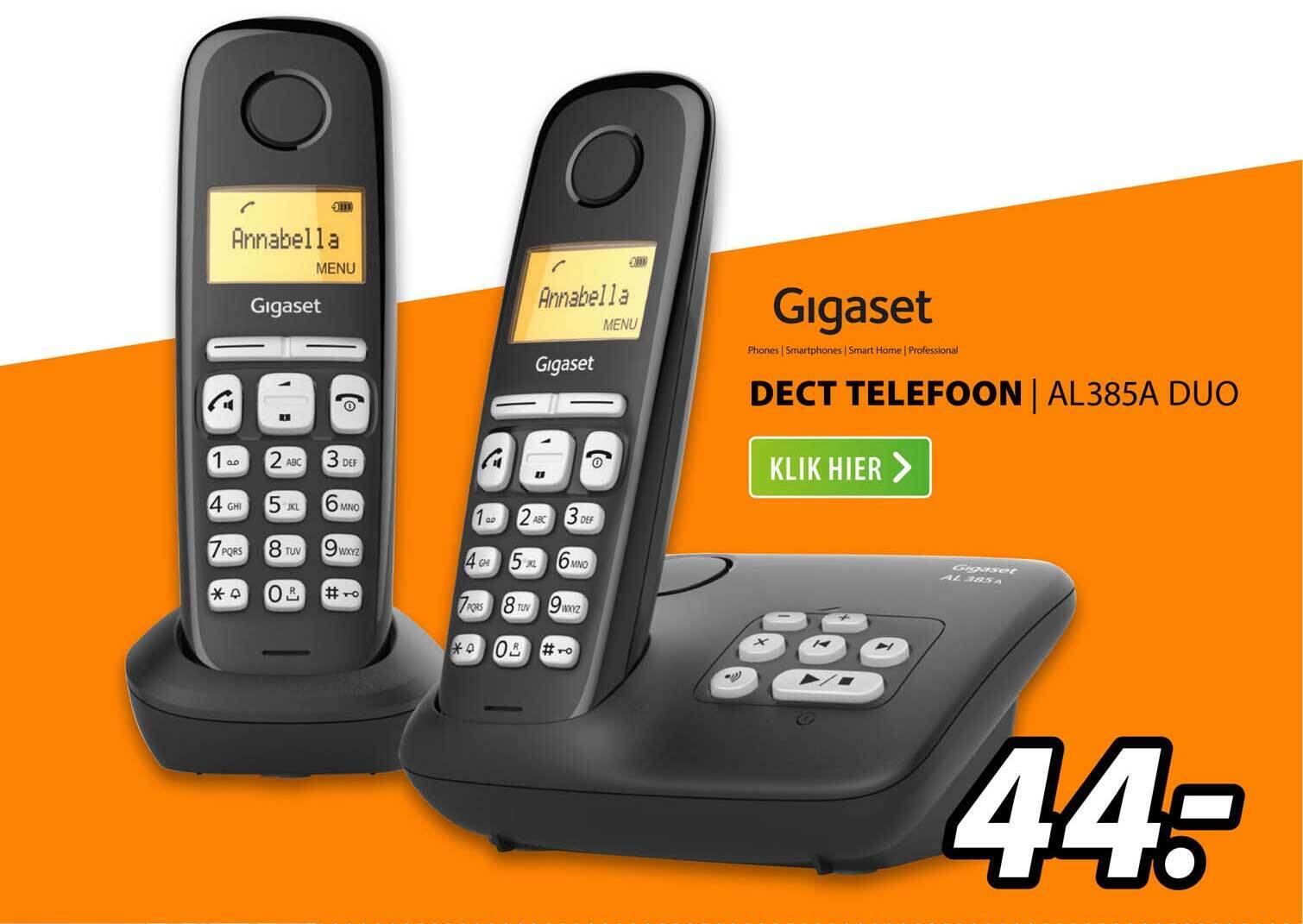 Gigaset Dect Telefoon AL385A Duo Aanbieding Bij Expert