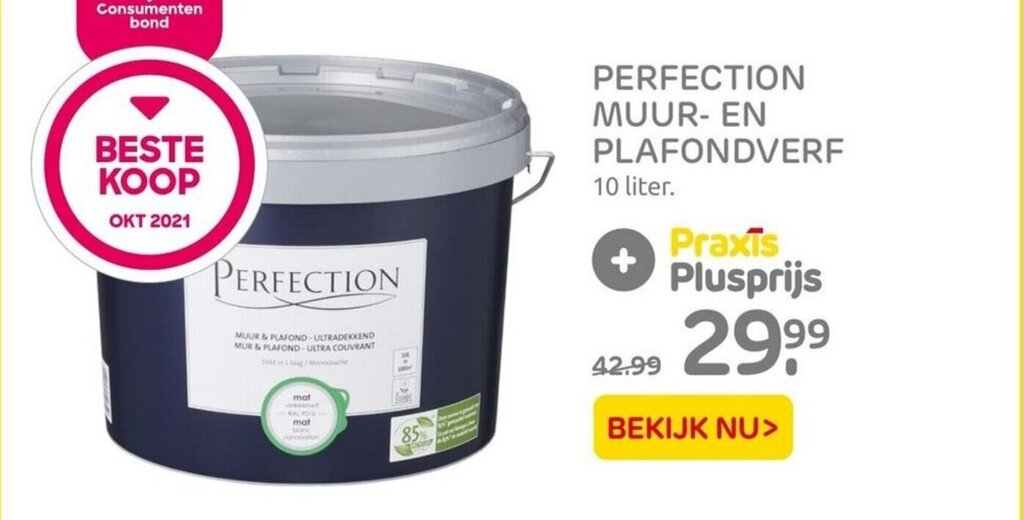 Perfection Muur En Plafondverf Liter Aanbieding Bij Praxis