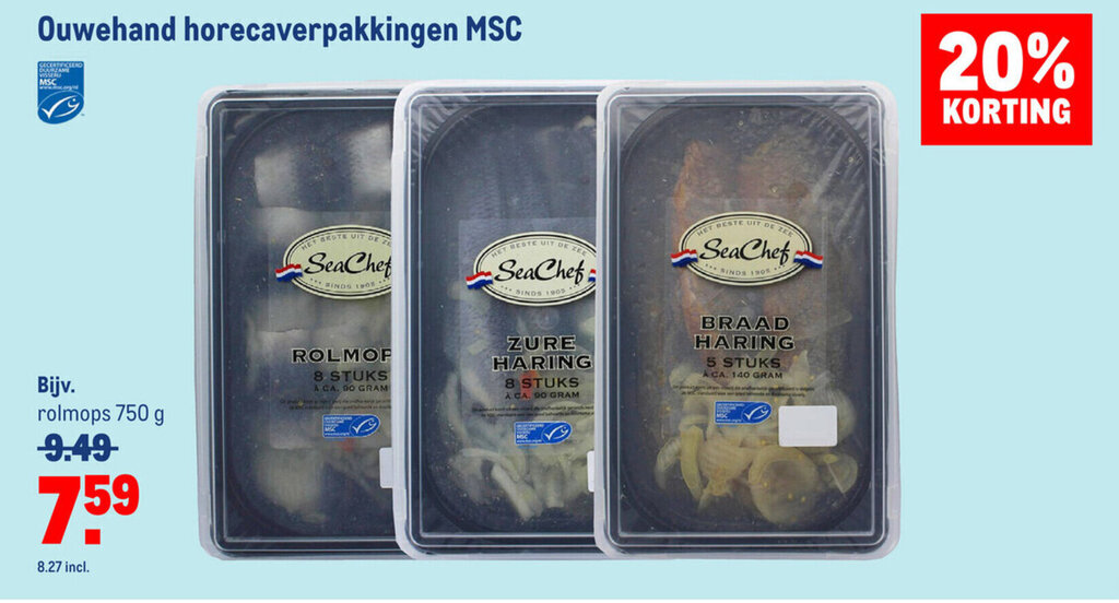 Ouwehand Horecaverpakkingen MSC Aanbieding Bij Makro