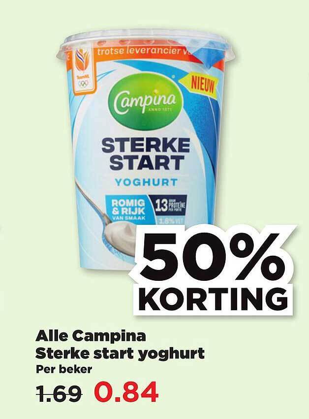 Alle Campina Sterke Start Yoghurt Korting Aanbieding Bij Plus