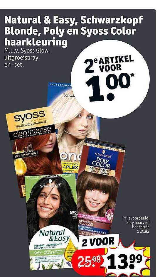 Natural Easy Schwarzkopf Blonde Poly En Syoss Color Haarkleuring