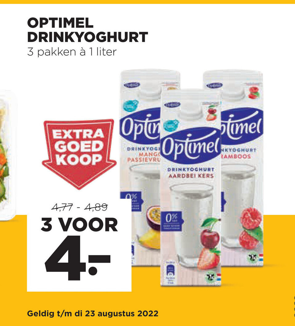 Optimel Drinkyoghurt 3 Pakken A 1 Liter Aanbieding Bij Jumbo