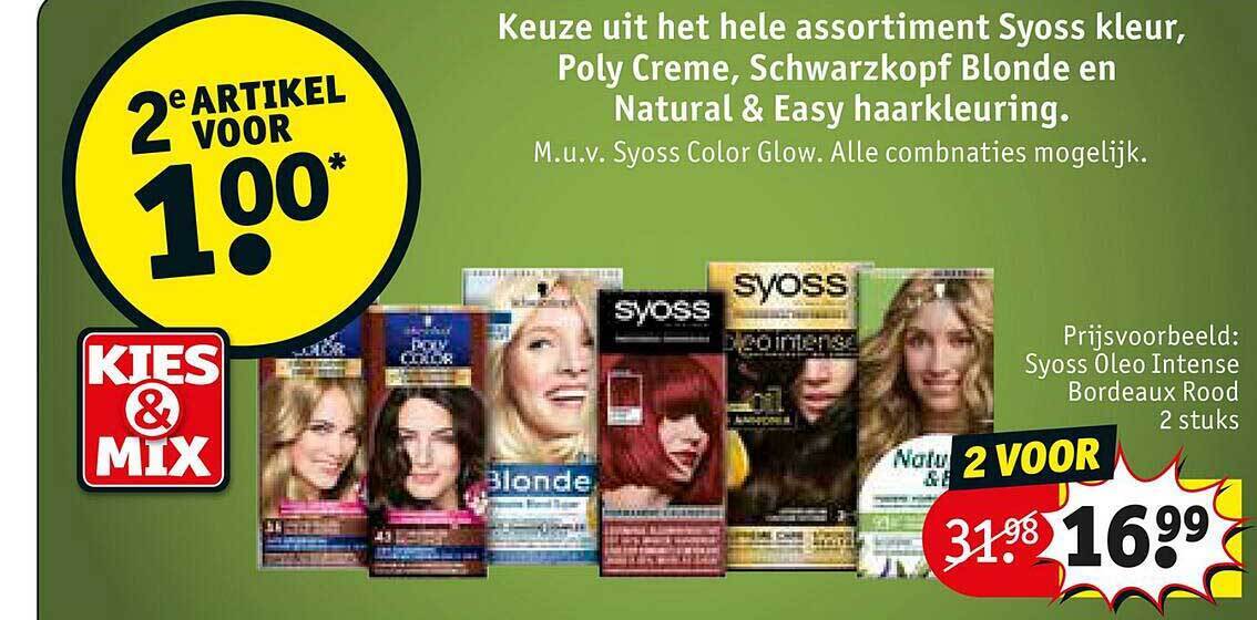 Syoss Kleur Poly Creme Schwarzkopf Blonde En Natural Easy