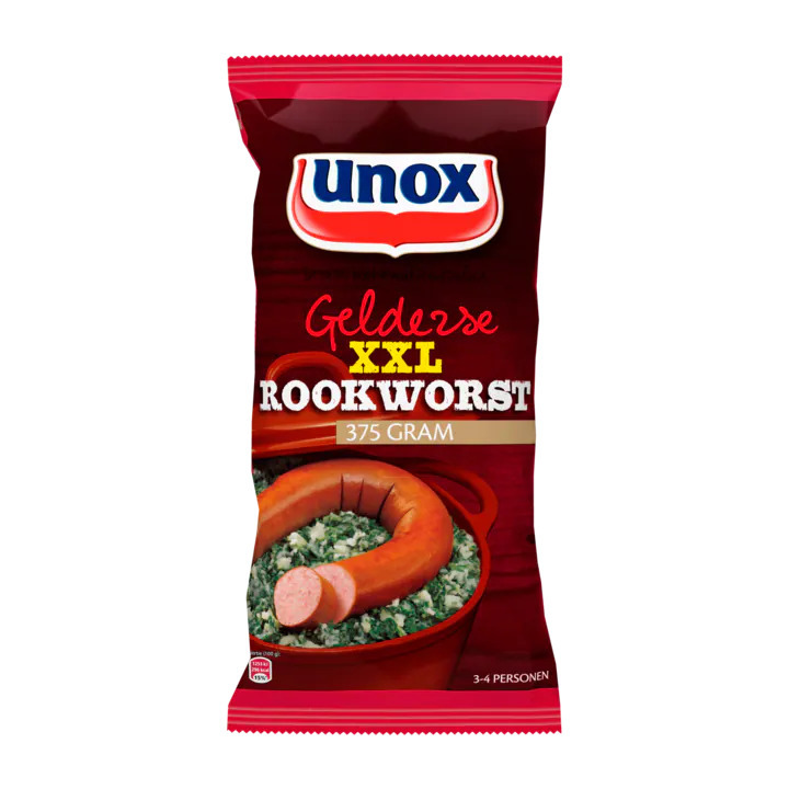 Unox Rookworst Gelderse Xxl 375g Aanbieding Bij Jumbo