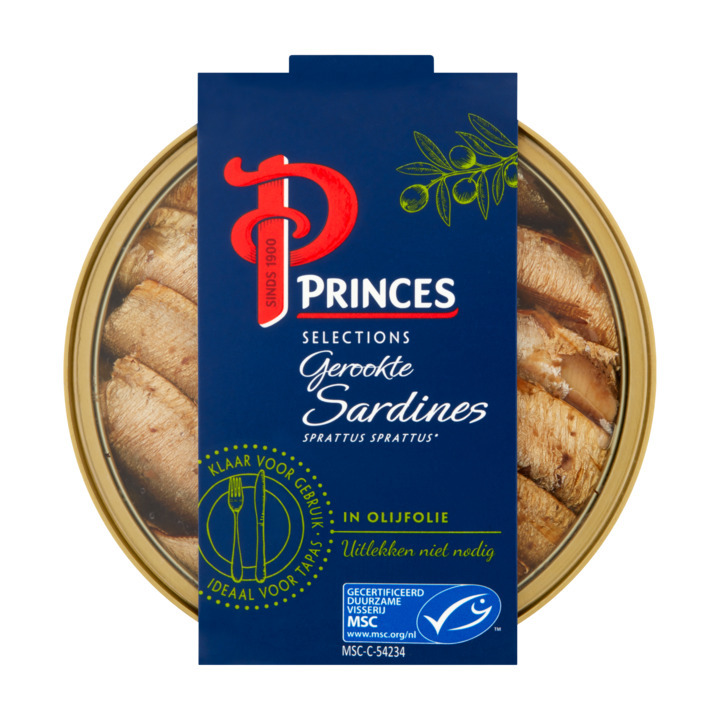 Princes Selections Gerookte Sardines In Olijfolie Msc G Aanbieding