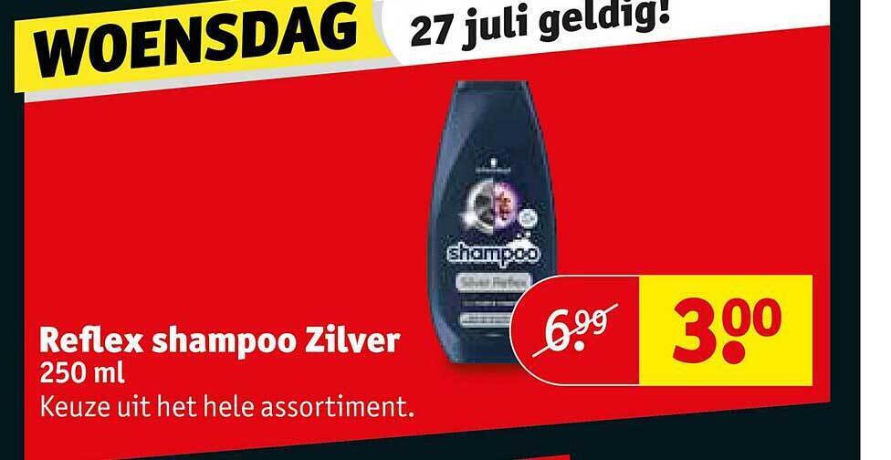 Reflex Shampoo Zilver Aanbieding Bij Kruidvat