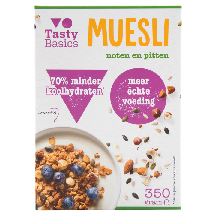 Tasty Basics Muesli Noten En Pitten G Aanbieding Bij Jumbo