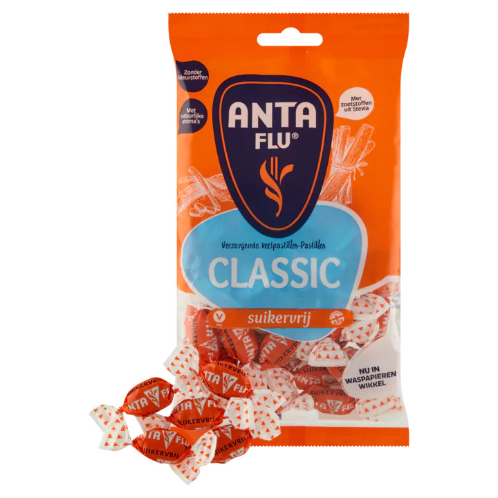 Anta Flu Verzorgende Keelpastilles Classic Suikervrij G Aanbieding