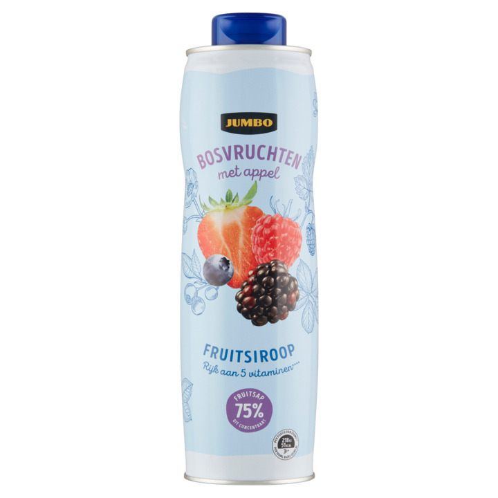 Jumbo Fruitsiroop Bosvruchten Met Appel 750ml Aanbieding Bij Jumbo