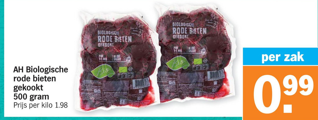 Ah Biologische Rode Bieten Gekookt Gram Aanbieding Bij Albert Heijn