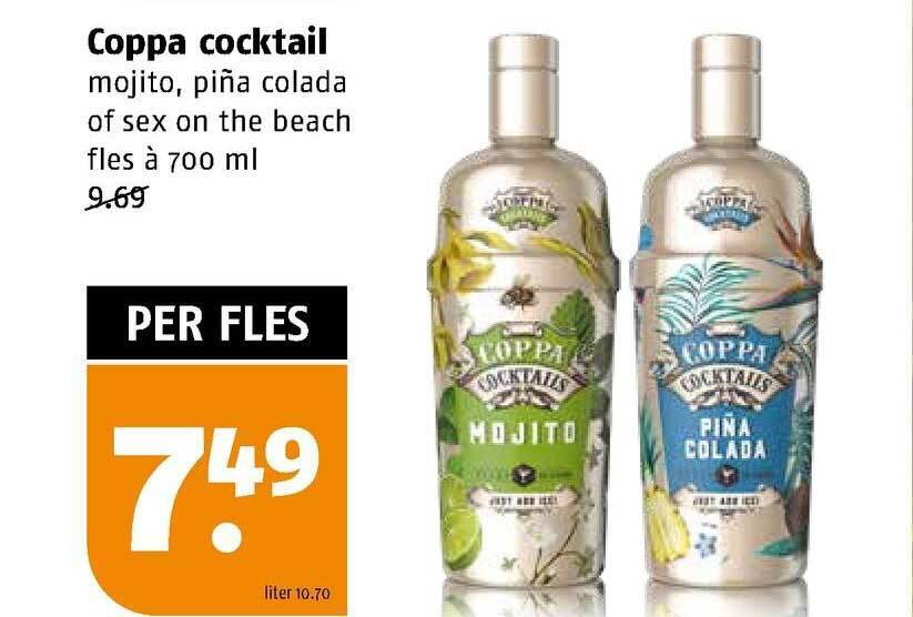 Coppa cocktail mojito piña colada of sex on the beach aanbieding bij